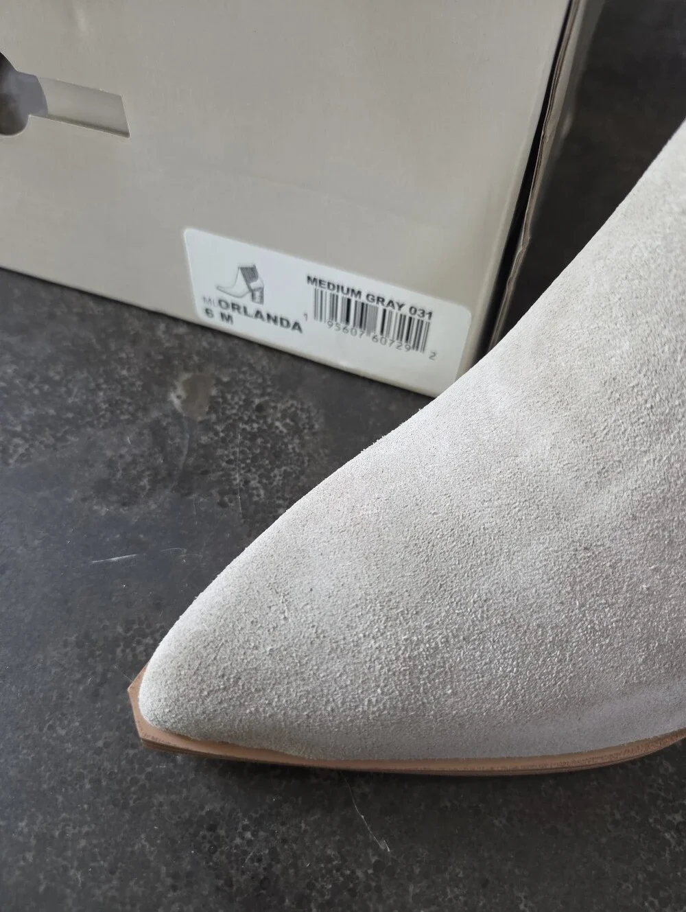 Marc Fisher - 6 - Orlanda Med. Gray Suede Booties - NEW IN BOX